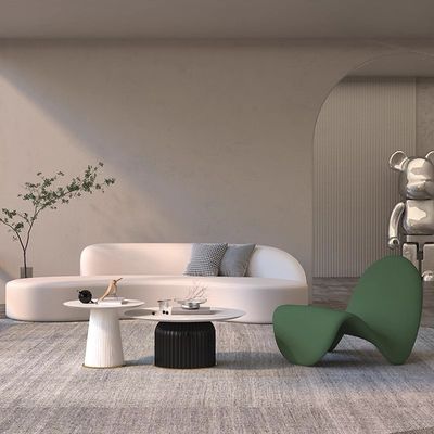 Embalaje de correos Hotel de cinco estrellas Lobby Salón área Sofá con combinación de arco de tela de terciopelo