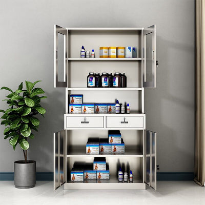 90*40*180cm especificaciones gabinete de medicina de acero inoxidable para hospital y clínica