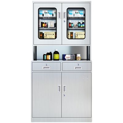 90*40*180cm especificaciones gabinete de medicina de acero inoxidable para hospital y clínica