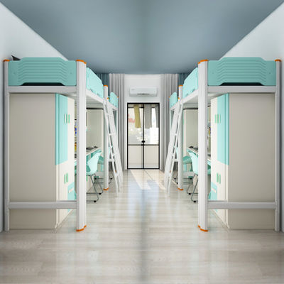 Cama de cama de acero con escaleras de escritorio proporcionada por el cliente y muebles de dormitorio modernos