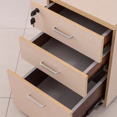 Muebles modernos de estilo de madera sólida gabinete de archivos de oficina con llave con diseño de empuje-tirón