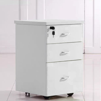 Muebles modernos de estilo de madera sólida gabinete de archivos de oficina con llave con diseño de empuje-tirón