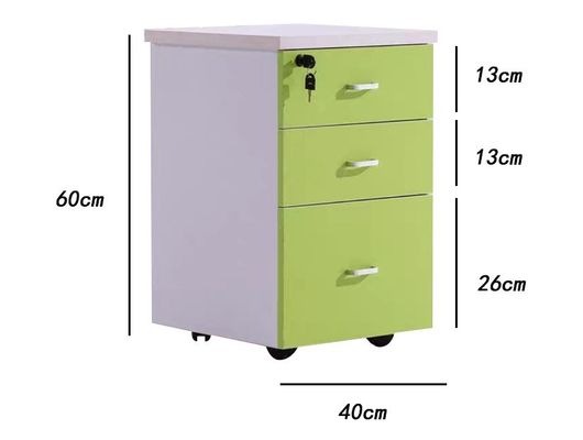 Muebles modernos de estilo de madera sólida gabinete de archivos de oficina con llave con diseño de empuje-tirón