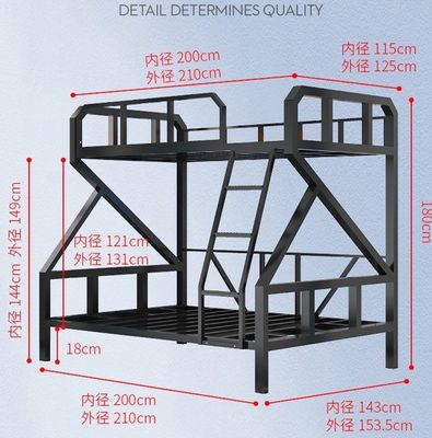 Cama de acolchado de hierro de doble capa para juegos de Internet Cafetería Muebles comerciales y generales