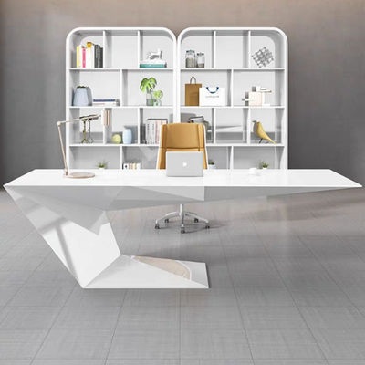 Oficina Interior Furniture Morden Trabajo Escritorio de escritorio con pintura blanca personalizada Mesa de consulta
