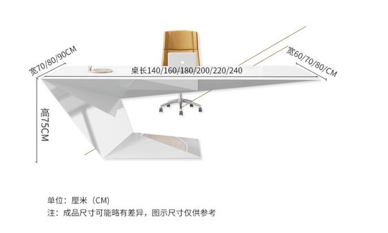 Oficina Interior Furniture Morden Trabajo Escritorio de escritorio con pintura blanca personalizada Mesa de consulta