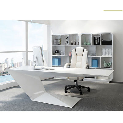 Oficina Interior Furniture Morden Trabajo Escritorio de escritorio con pintura blanca personalizada Mesa de consulta