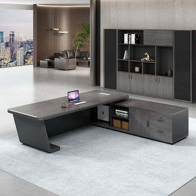 High Tech Negro Jefe Gerente de oficina Mesa y silla combinación para el cliente proporcionado