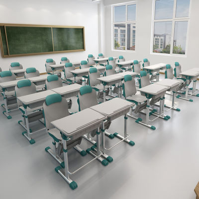 Estudio de diseño moderno de escritorio y silla ajustables inclinables para entrenamiento escolar en el hogar