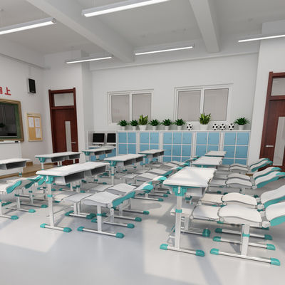 Estudio de diseño moderno de escritorio y silla ajustables inclinables para entrenamiento escolar en el hogar