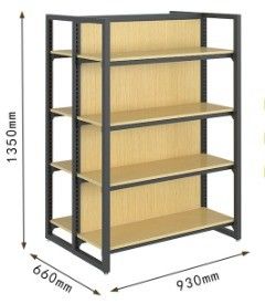 Estante de visualización de cuatro columnas para supermercados Farmacias y almacenes de papelería