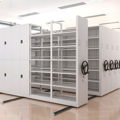 Armario de archivos manual móvil Estante intensivo para archivos proporcionados por el cliente