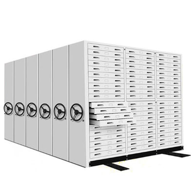 Armario de archivos manual móvil Estante intensivo para archivos proporcionados por el cliente