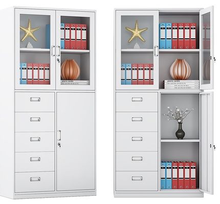 Cabinet de archivos de muebles de oficina modernos con almacenamiento y cerradura de acero de varios cajones