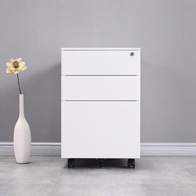 Muebles de oficina gabinete de metal simple con cajón extraíble y estructura móvil