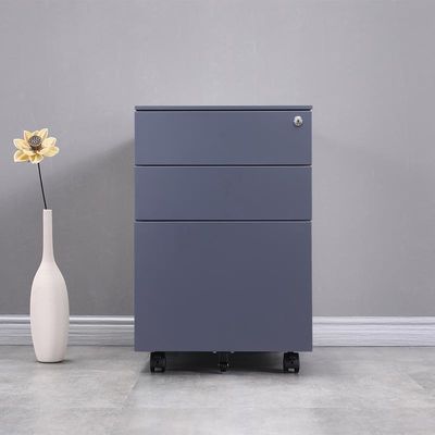 Muebles de oficina gabinete de metal simple con cajón extraíble y estructura móvil