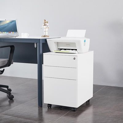 Muebles de oficina gabinete de metal simple con cajón extraíble y estructura móvil