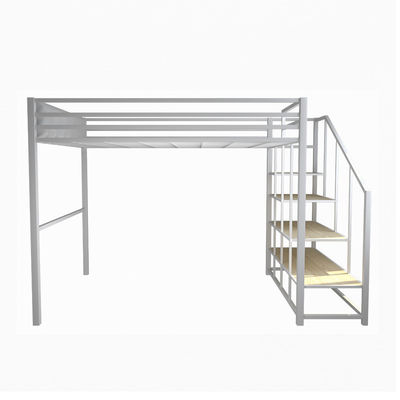 Escaleras de barandilla cama doble con marco metálico y gabinete de cama del hotel Space Capsule