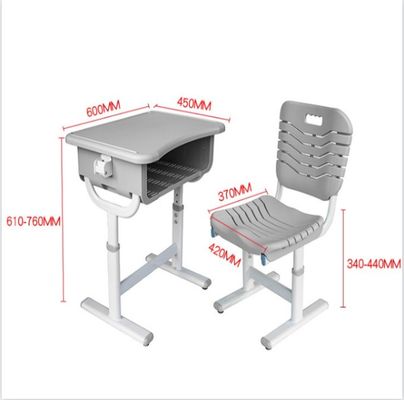 Niños/Niños Conjunto de escritorio y silla de plástico para estudios escolares ISO9001 ISO14001 Certificado