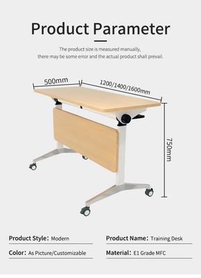 Escritorio móvil de diseño moderno para muebles de oficina plegables de estudio y estación de trabajo