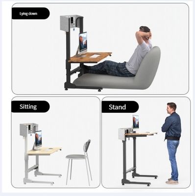 Despacho de oficina de ascensor eléctrico de estilo sentado y de pie para un entorno de trabajo ergonómico
