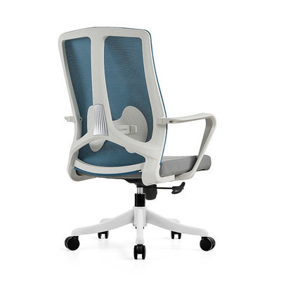 Silla de oficina de trabajo ejecutivo de reposabrazos fijos con diseño ergonómico de acero inoxidable y malla