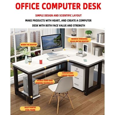 Escritorio informático de oficina con convertible en forma de L y colores personalizados