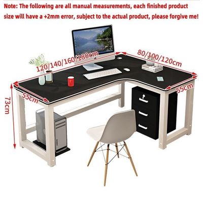 Mesa de oficina Mesa de estudio Mesa de escritorio Blanco con cajones Gabinete de escritura Mesa de trabajo portátil
