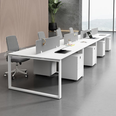 Área de trabajo abierta Muebles de oficina Estaciones de trabajo con superficie de melamina Tipo de madera