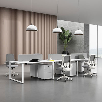 Área de trabajo abierta Muebles de oficina Estaciones de trabajo con superficie de melamina Tipo de madera