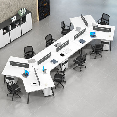 Área de trabajo abierta moderna Estaciones de trabajo de oficina con escritorio personalizable y asientos 2 / 4 / 6