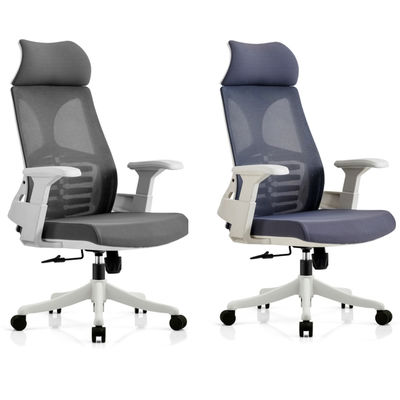 Silla de oficina de malla giratoria con reposabrazos de madera maciza