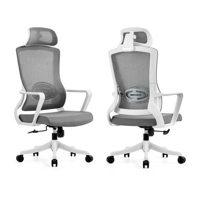 Silla de oficina reclinada de aluminio ergonómica personalizada con reposapiés para estilo contemporáneo