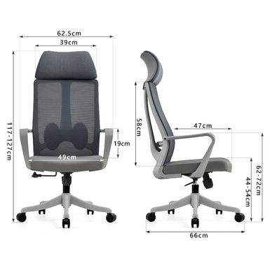 Embalaje de correos de espalda alta para el hogar de telas ergonómicas giratorias silla de oficina para gerente