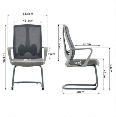 Embalaje de correos de espalda alta para el hogar de telas ergonómicas giratorias silla de oficina para gerente