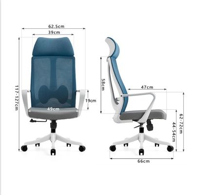 Silla de oficina de tela moderna Big Boss con soporte lumbar ajustable y base metálica