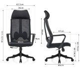 Diseño contemporáneo silla de oficina con respaldo alto Muebles silla de PC para espacio de oficina
