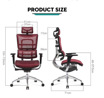 Embalaje de correos Silla de oficina moderna con piernas de madera maciza apoyabrazos y soporte lumbar