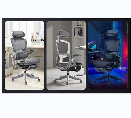 Silla giratoria ejecutiva con apoyapies ajustable con certificación ISO9001/ISO14001