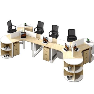 Muebles de oficina simples y modernos de esquina combinación de personal mesa para 3/6 personas