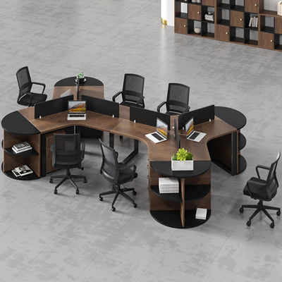 Muebles de oficina simples y modernos de esquina combinación de personal mesa para 3/6 personas