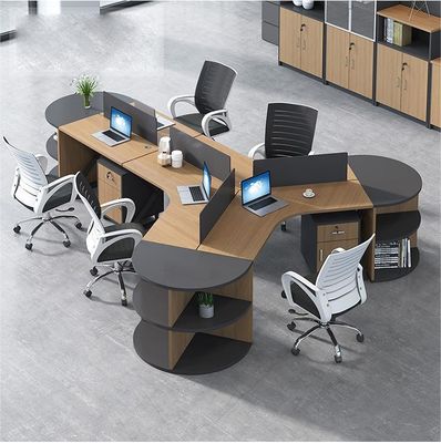 Muebles de oficina simples y modernos de esquina combinación de personal mesa para 3/6 personas