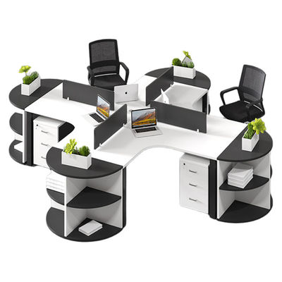 Espacios de trabajo Muebles de oficina Mesa y silla de madera Combinación para 3/6 personas