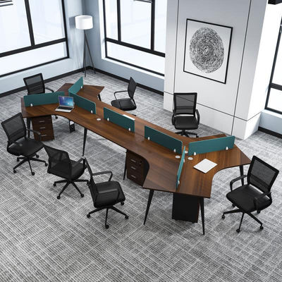 Estación de trabajo de oficina Muebles de escritorio Estación de trabajo para 6 personas Mesa para cubículos y oficinas