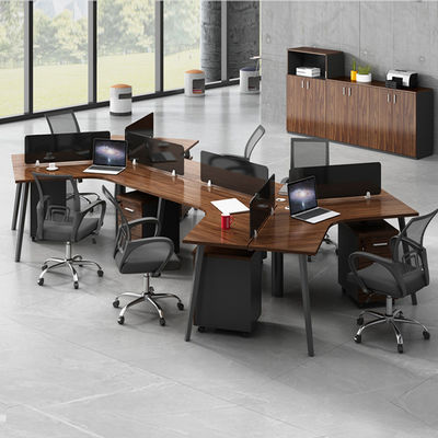 Estación de trabajo de oficina Muebles de escritorio Estación de trabajo para 6 personas Mesa para cubículos y oficinas