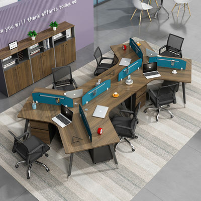 Estación de trabajo de oficina Muebles de escritorio Estación de trabajo para 6 personas Mesa para cubículos y oficinas