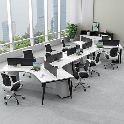 Estación de trabajo de oficina Muebles de escritorio Estación de trabajo para 6 personas Mesa para cubículos y oficinas