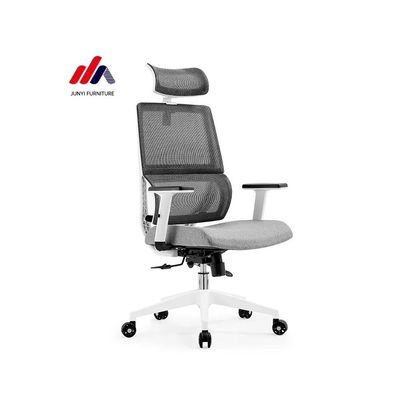 Silla de oficina de malla y tela gris con base de aluminio La solución de asiento ergonómico definitiva