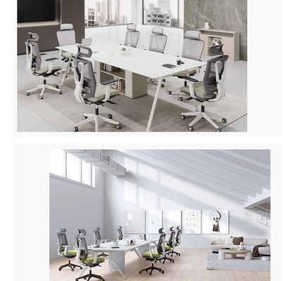 Modernas sillas giratorias de oficina ejecutivas azules y negras para estación de trabajo ergonómica