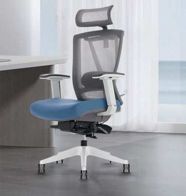 Modernas sillas giratorias de oficina ejecutivas azules y negras para estación de trabajo ergonómica